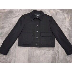 Me+em  Blazer  Women's Size 8 Black  Buttons Front  Large Pockets Casual Career